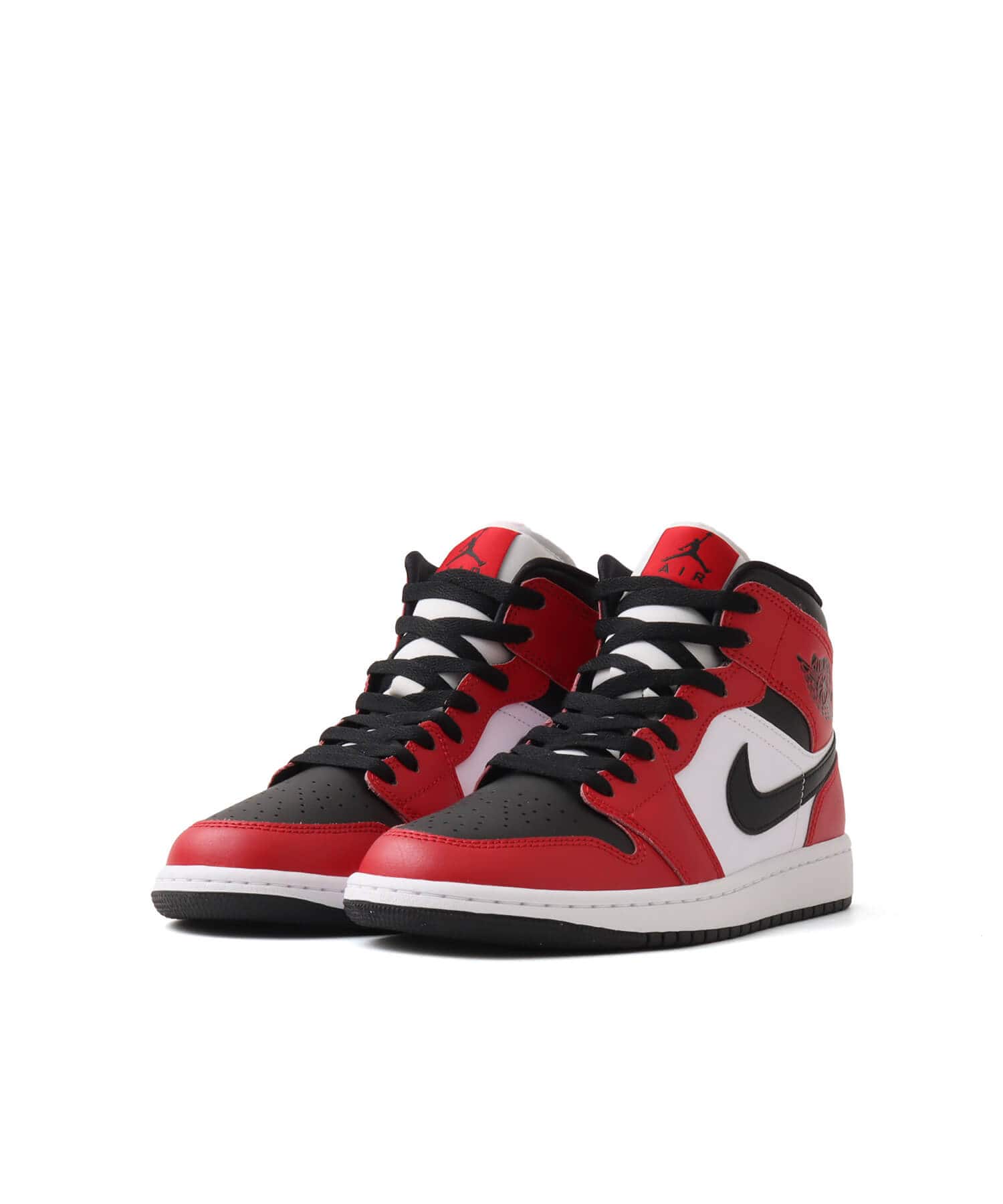 JORDAN BRAND AIR JORDAN 1 MID BLACK/BLACK-GYM RED（ジョーダン