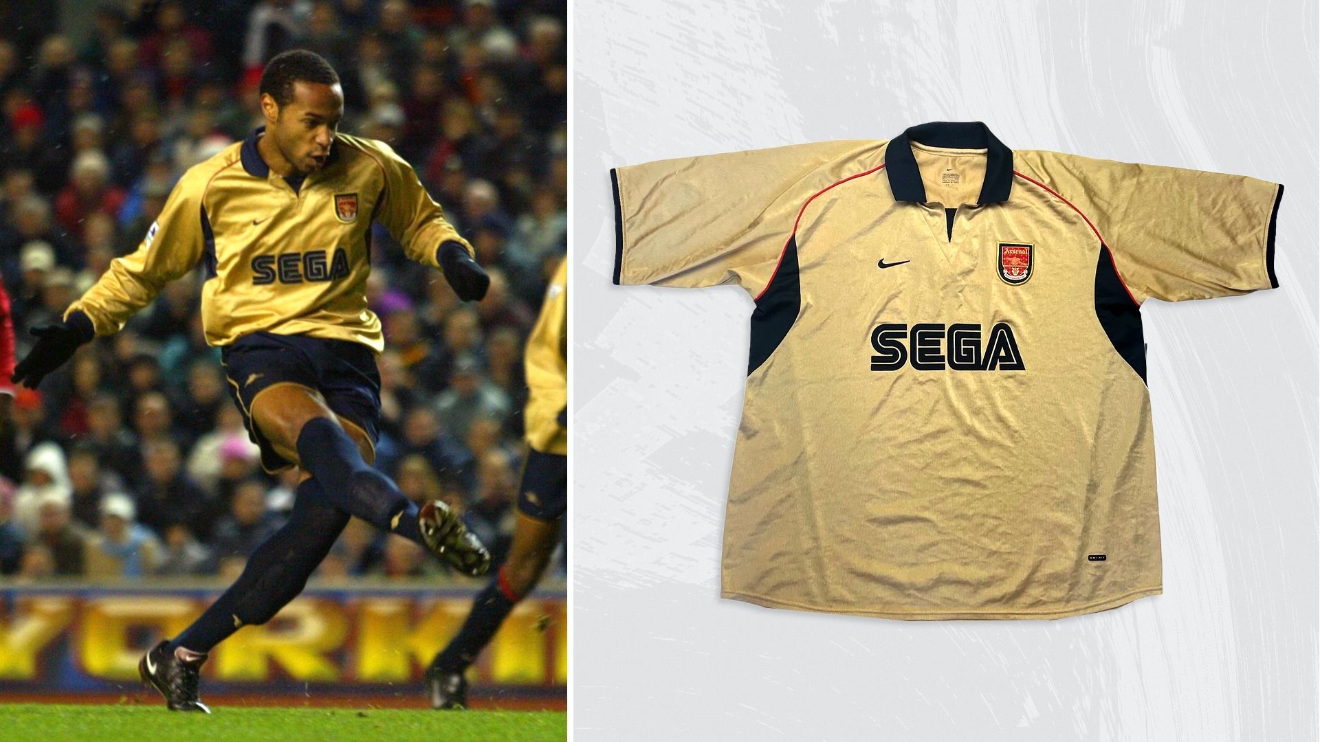 Arsenal's top 10 away & third kits of the Premier League era