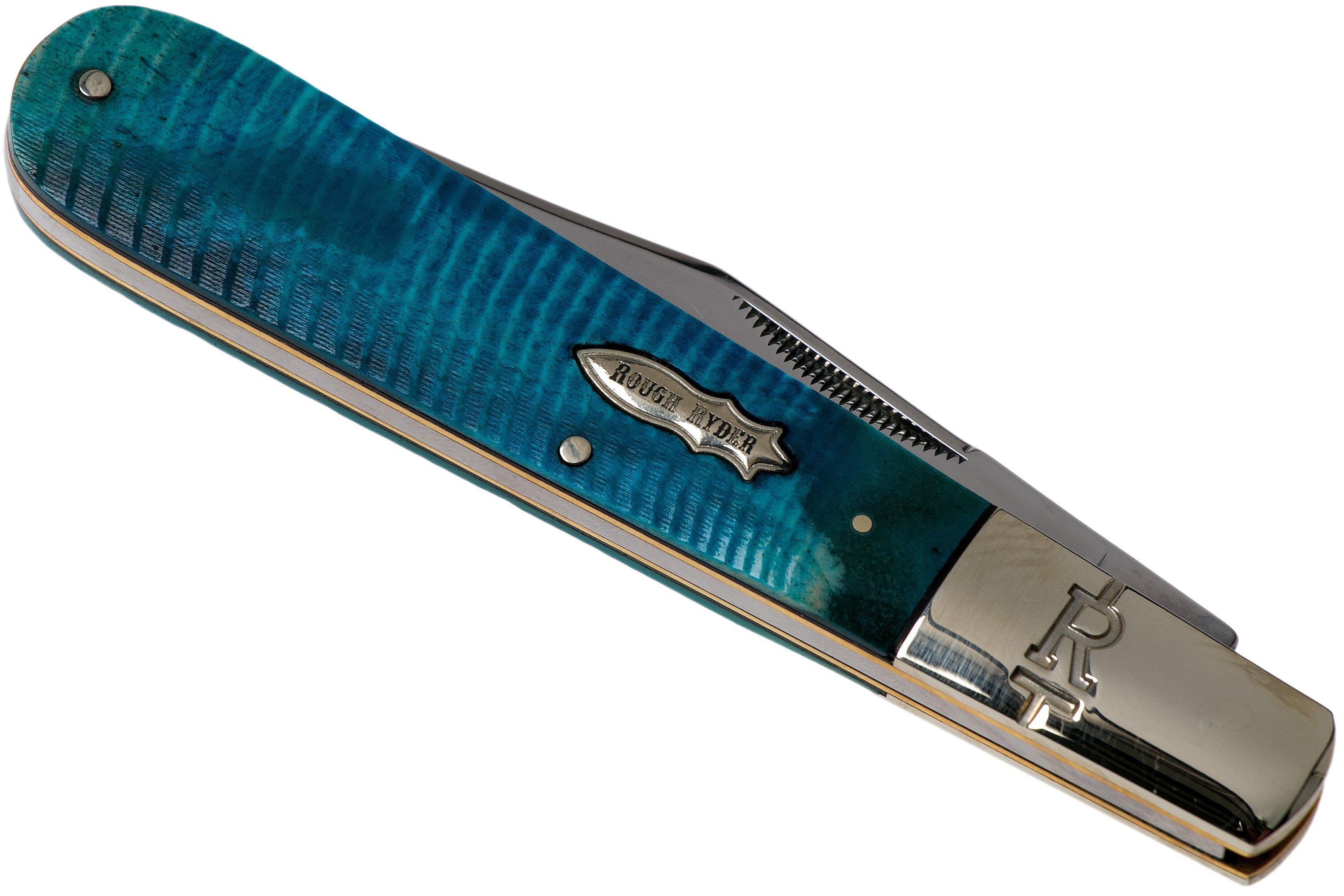 Rough Ryder Black & Blue Barlow RR2120 pocket knife