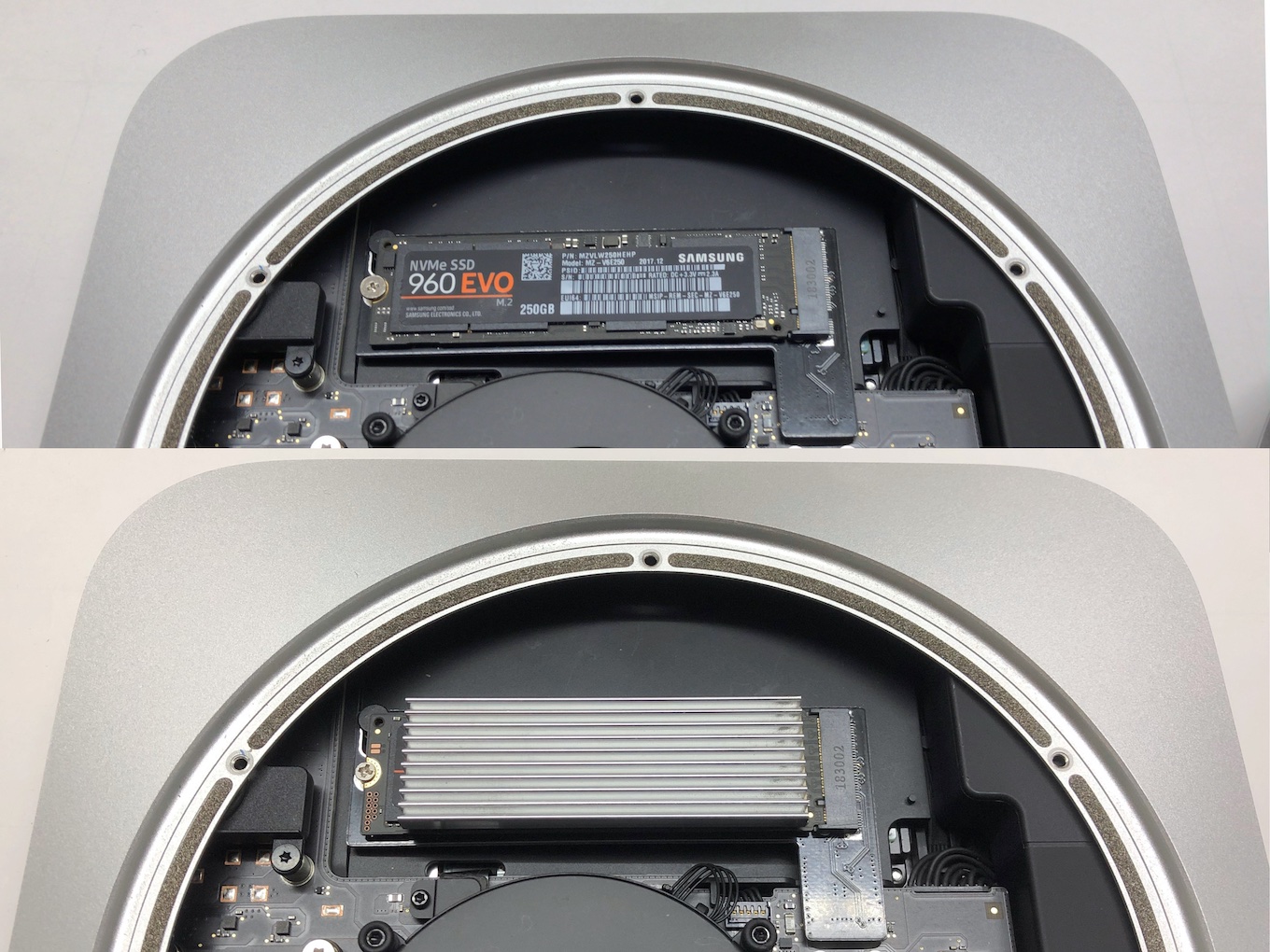 M.2 to Apple SSD変換アダプタなしでNVMe SSDをMac mini (Late 2014)に