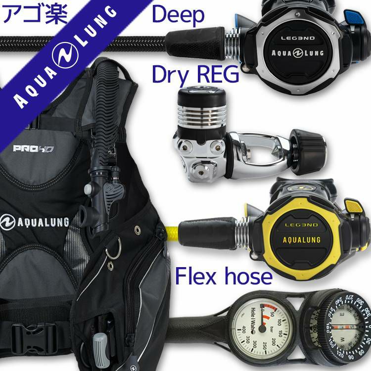 ダイビング 重器材 セット レギュレーター オクトパス ゲージ 【Flx
