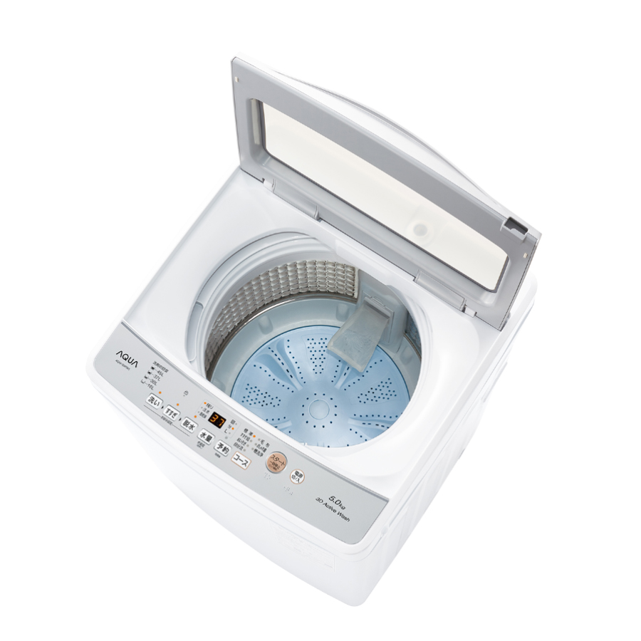 AQW-S5P | 容量：洗濯・脱水 5kg / 水量約95L | 全自動洗濯機 | アクア