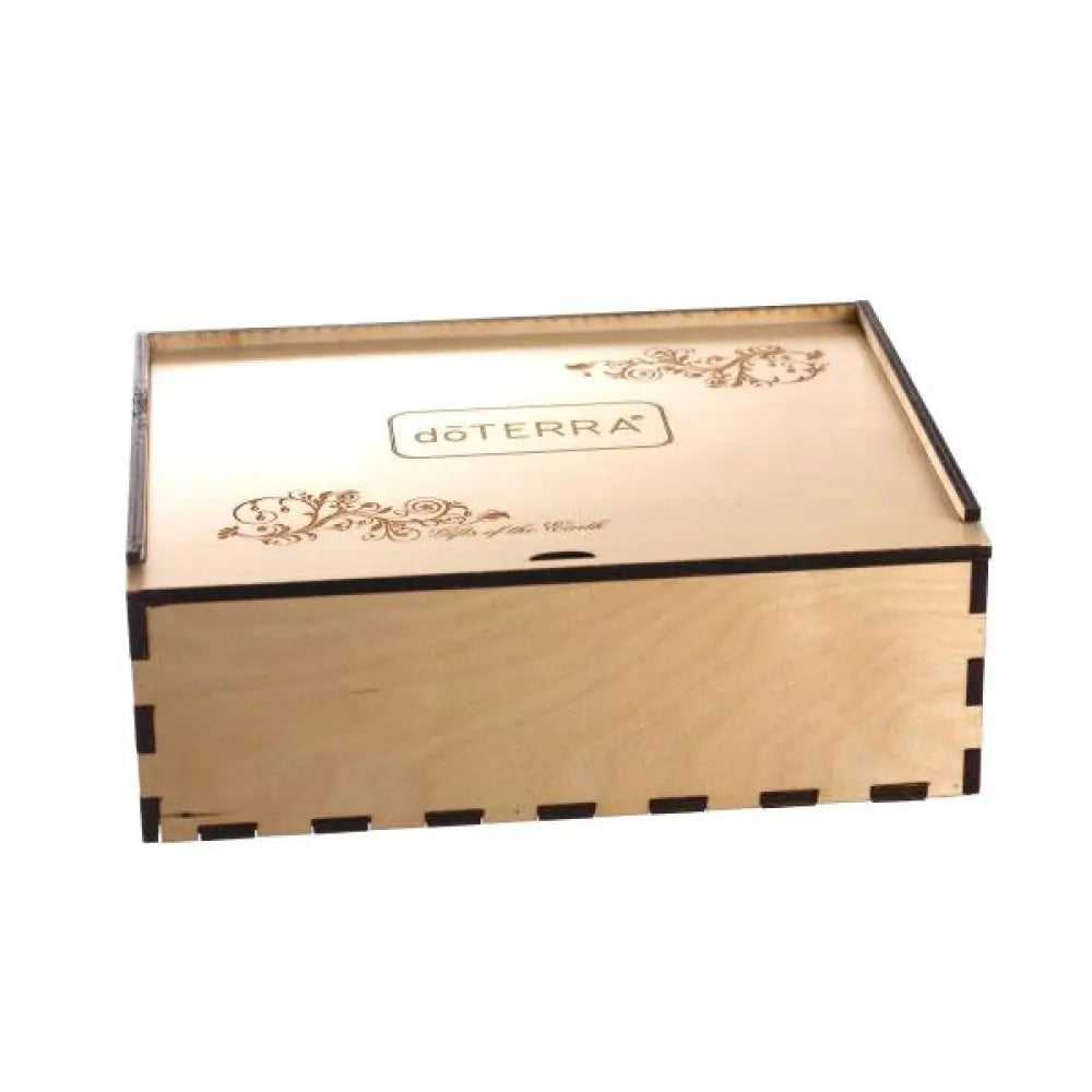 Large dōTERRA Branded Natural Wood Essential Oil Box (Holds 63