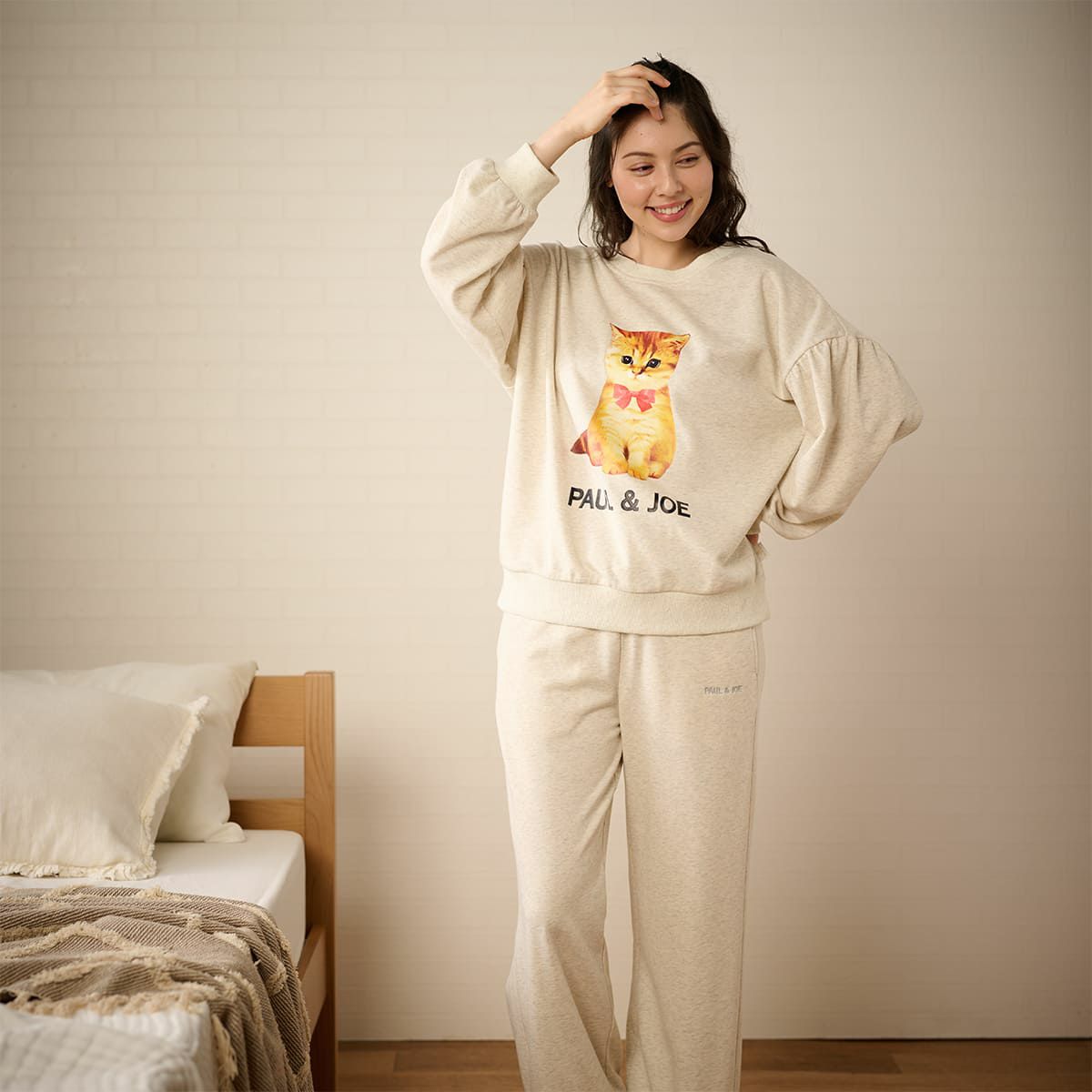 PAUL&JOEポール&ジョー アニマルプリントドット柄ブラウス1/Sフランス