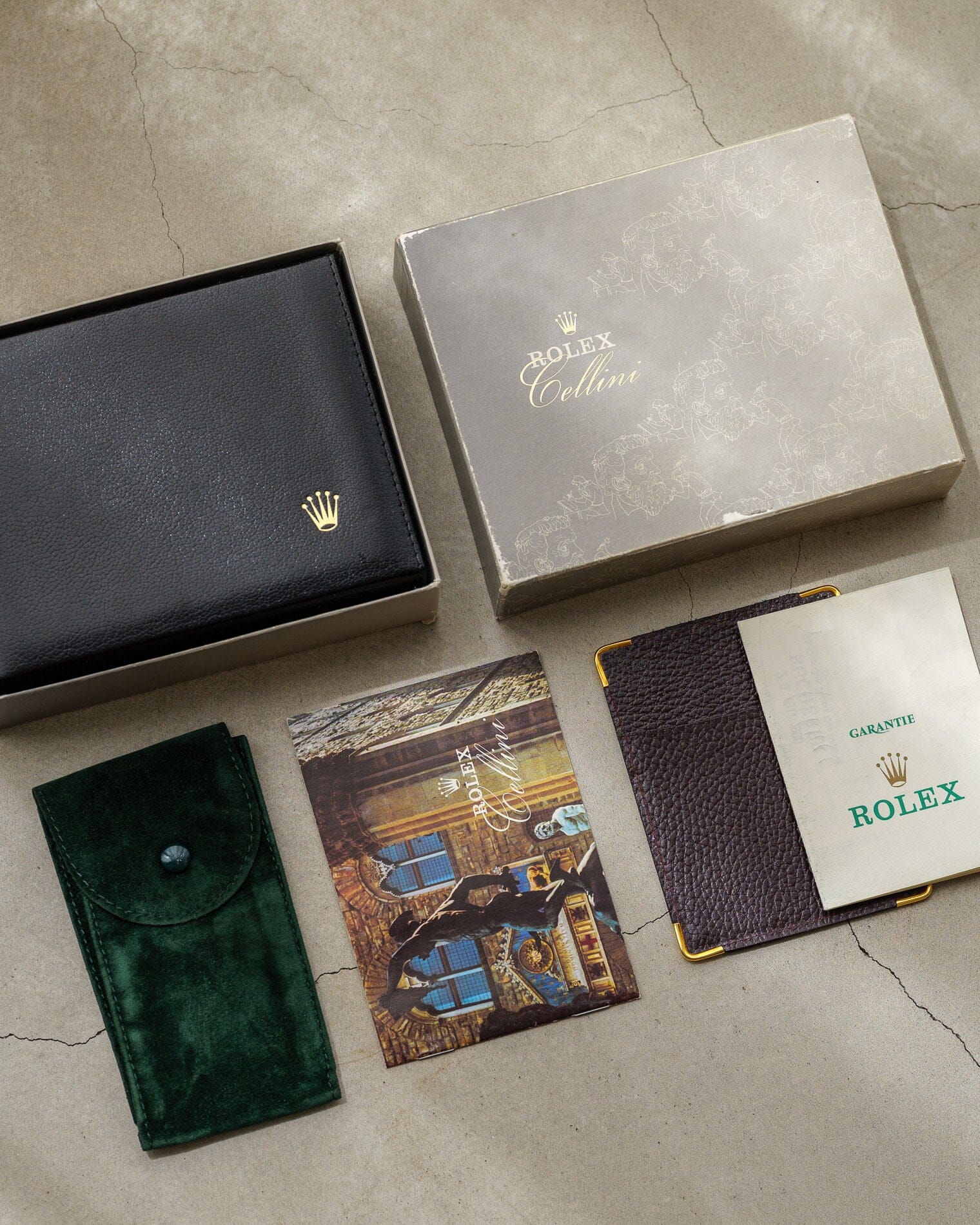 ロレックス チェリーニ 4127 YG ウッドダイアル 箱保証書付き 1990年頃