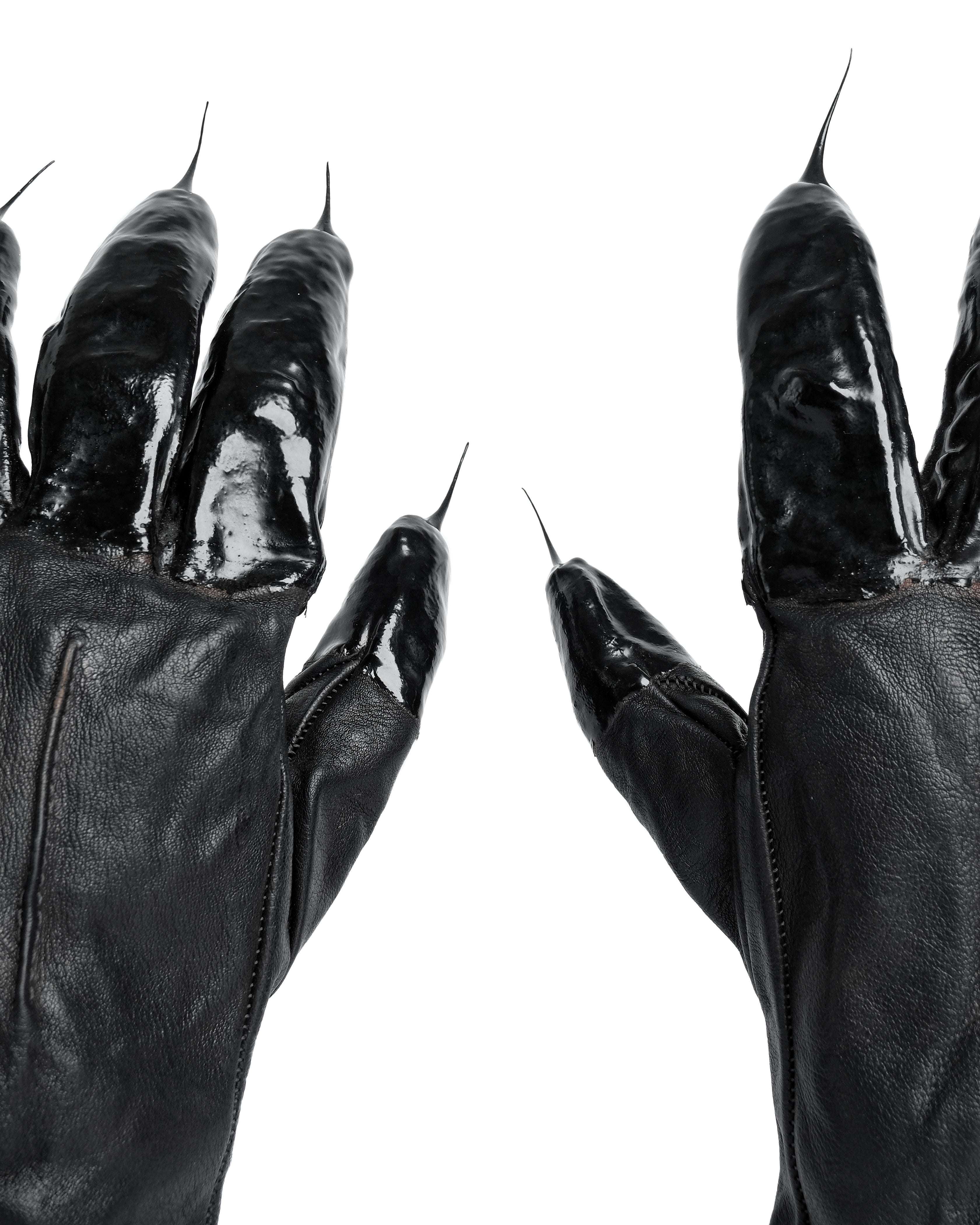 Carol Christian Poell Drip Leather Gloves - Archived