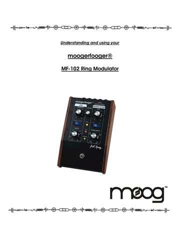 Moog Music Marine Lighting MF-102 user manual : Free Download