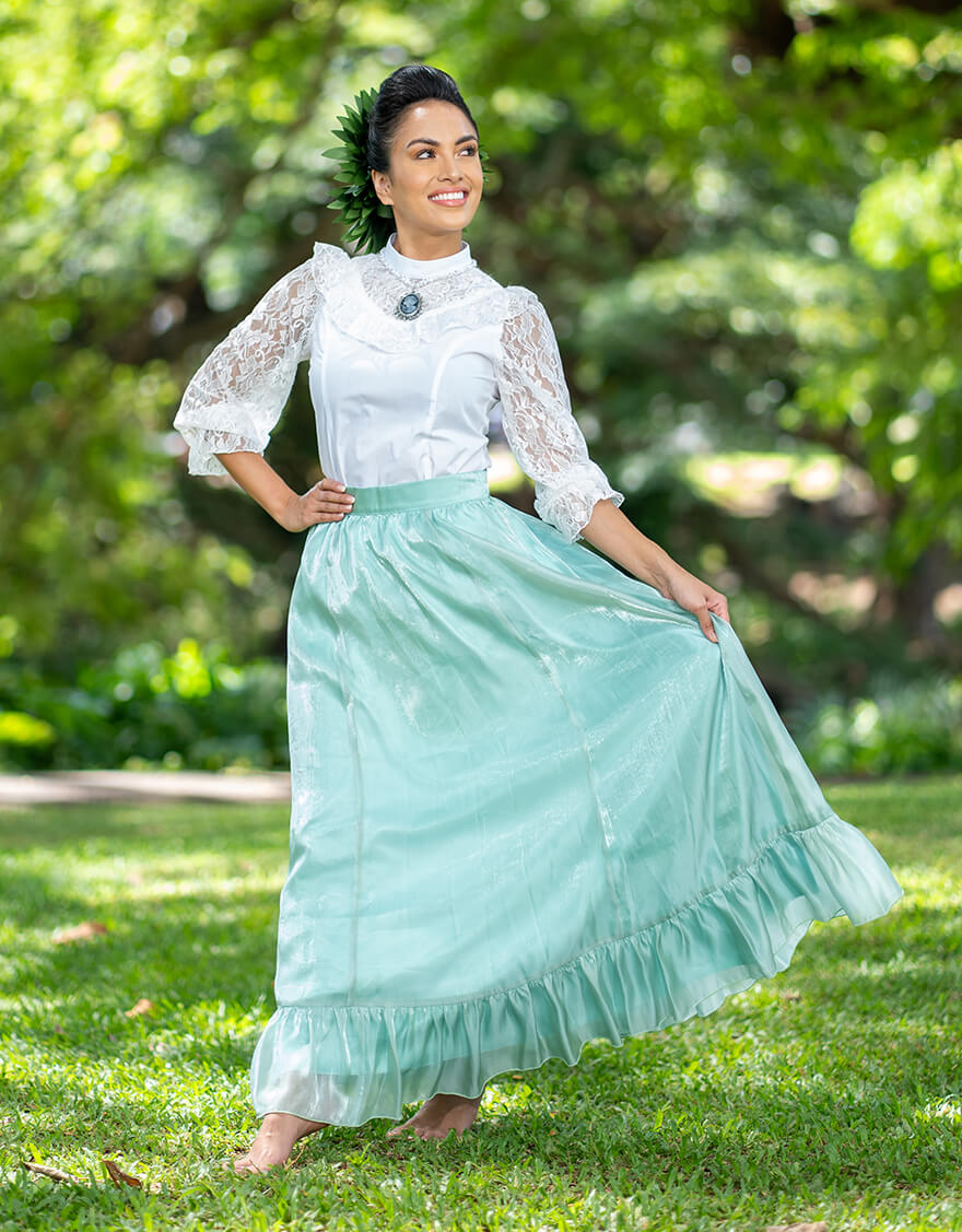 クラッシーオーガンフリルスカート（ジャスミングリーン） – 【公式