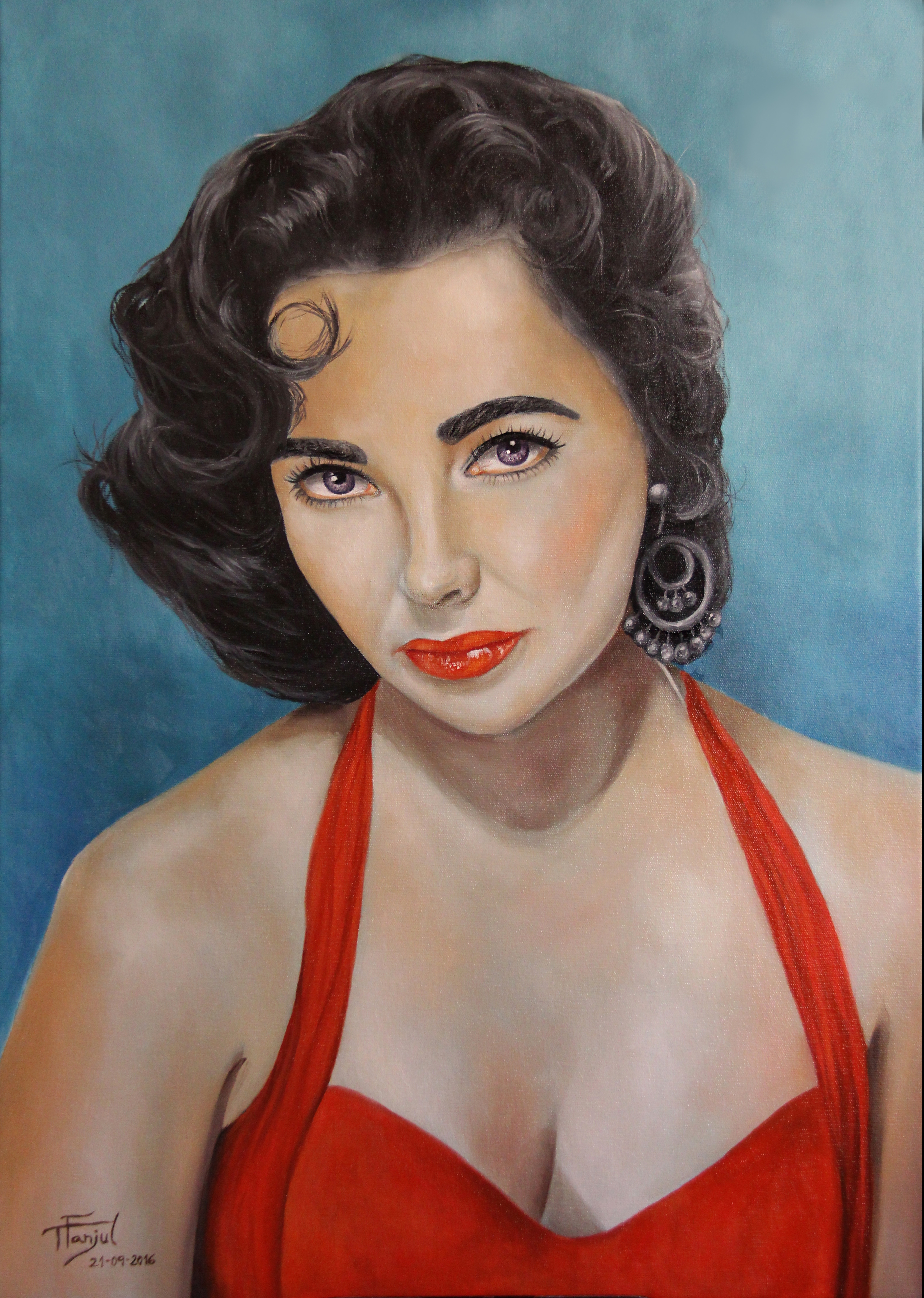 Elizabeth Taylor, original painting, Oil on Canvas, buy paintings