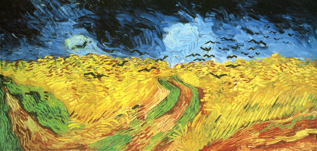 鴉の群れ飛ぶ麦畑 ゴッホ