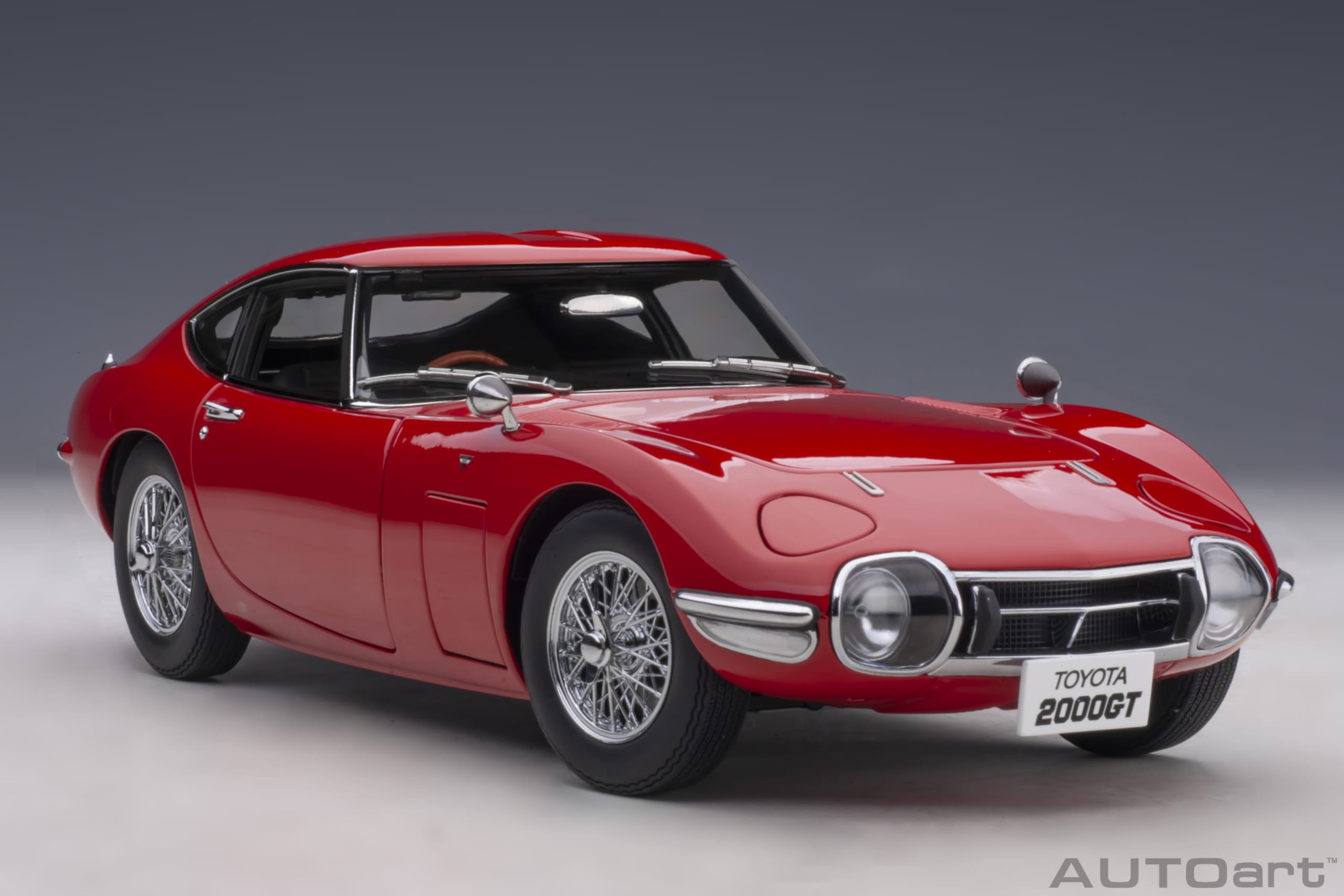 Toyota 2000GT (Red with metal wire spoke wheels) | AUTOart