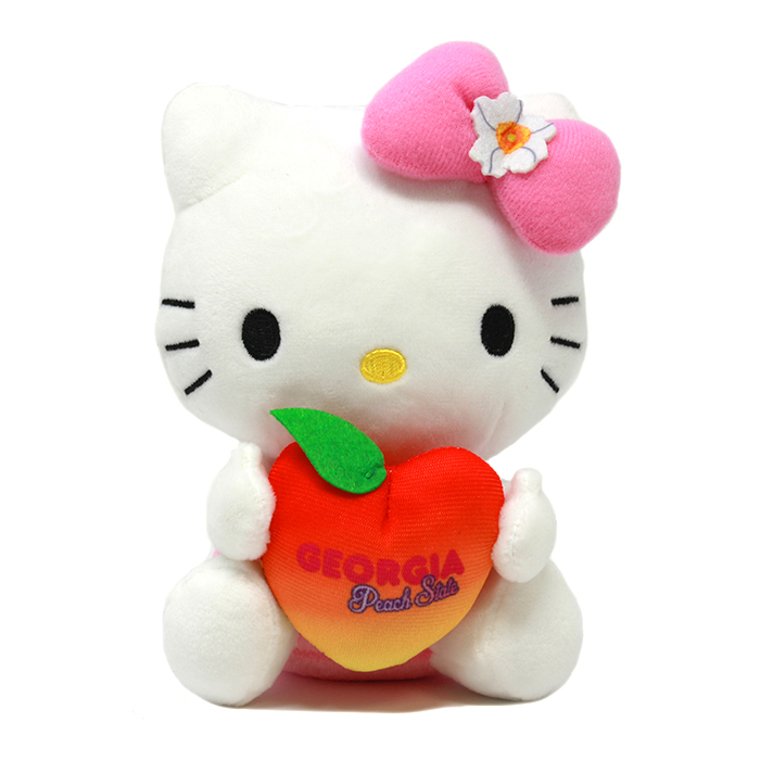 Books Kinokuniya: 6'' Plush Hello Kitty Georgia Peach [Sanrio x