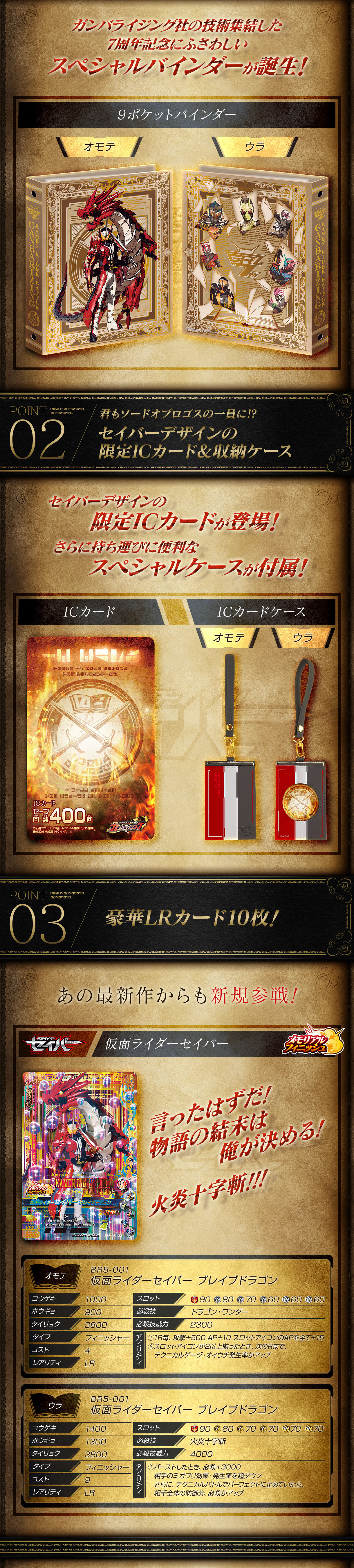 仮面ライダーバトル ガンバライジング 7th Anniversary 9ポケット