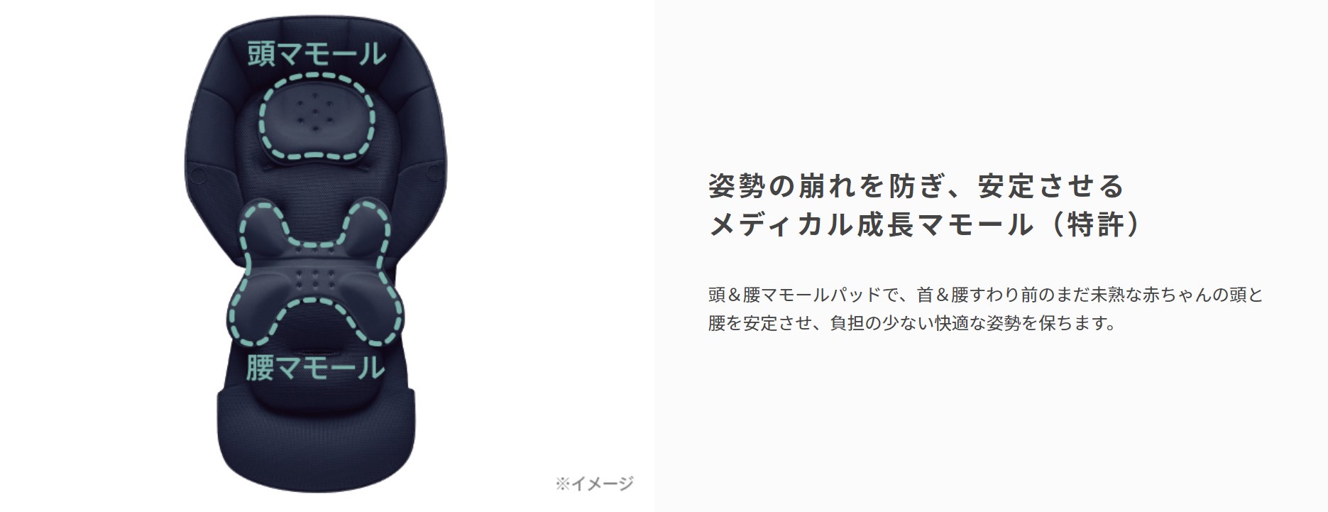 ラクーナ クッション フリー ネイビー №16116 | ベビー用品のレンタル