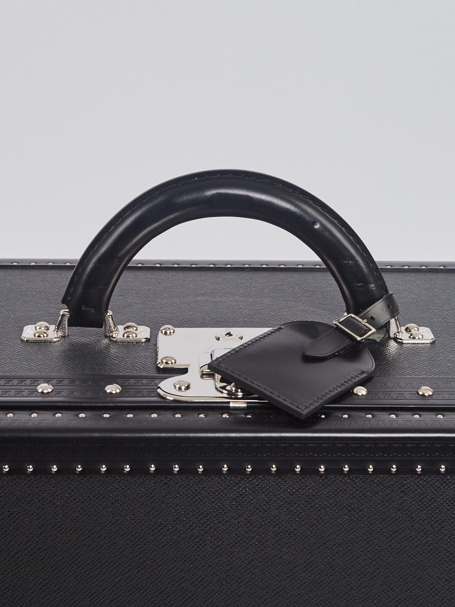 Louis Vuitton Black Taiga Leather Alzer 70 Hardsided Trunk