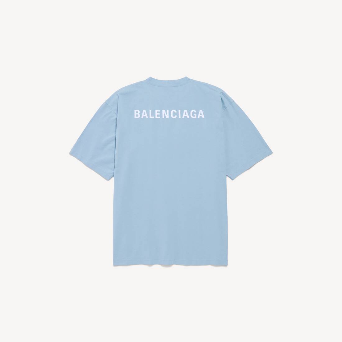 ライトブルー/ホワイト の メンズ Balenciaga Back Tシャツ ミディアム