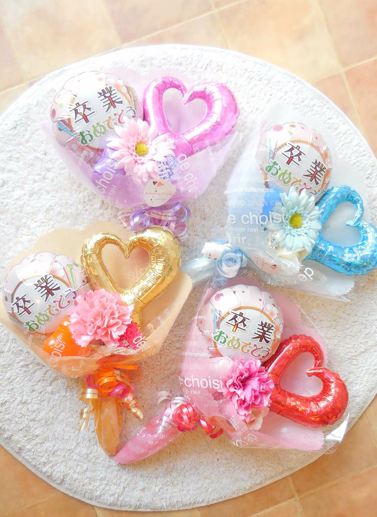 ☆卒業・卒園専用☆かわいい♪ ミクロハートのプチサイズブーケ□卒業