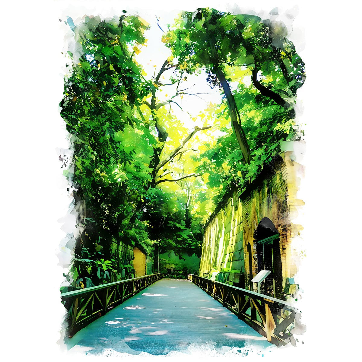 絵画(風景画) 日本 神奈川県 猿島 インテリアアート額付き 水彩画