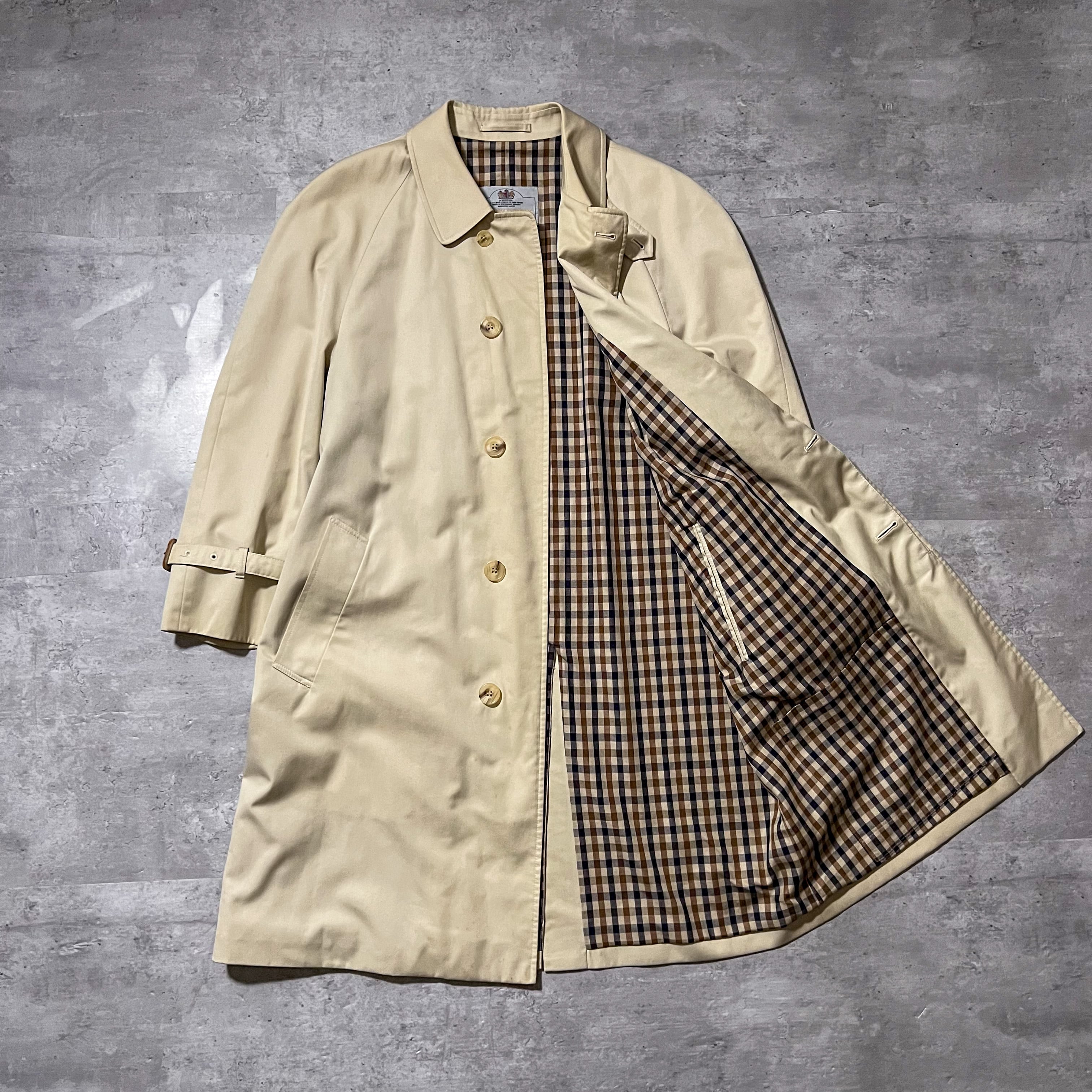80s “Aquascutum” aqua5 balmacaan coat 80年代 アクアスキュータム