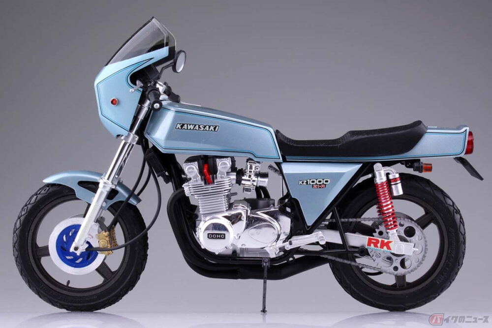 1977年に登場したカワサキ「Z1-R」のカスタム仕様が1／12スケールの
