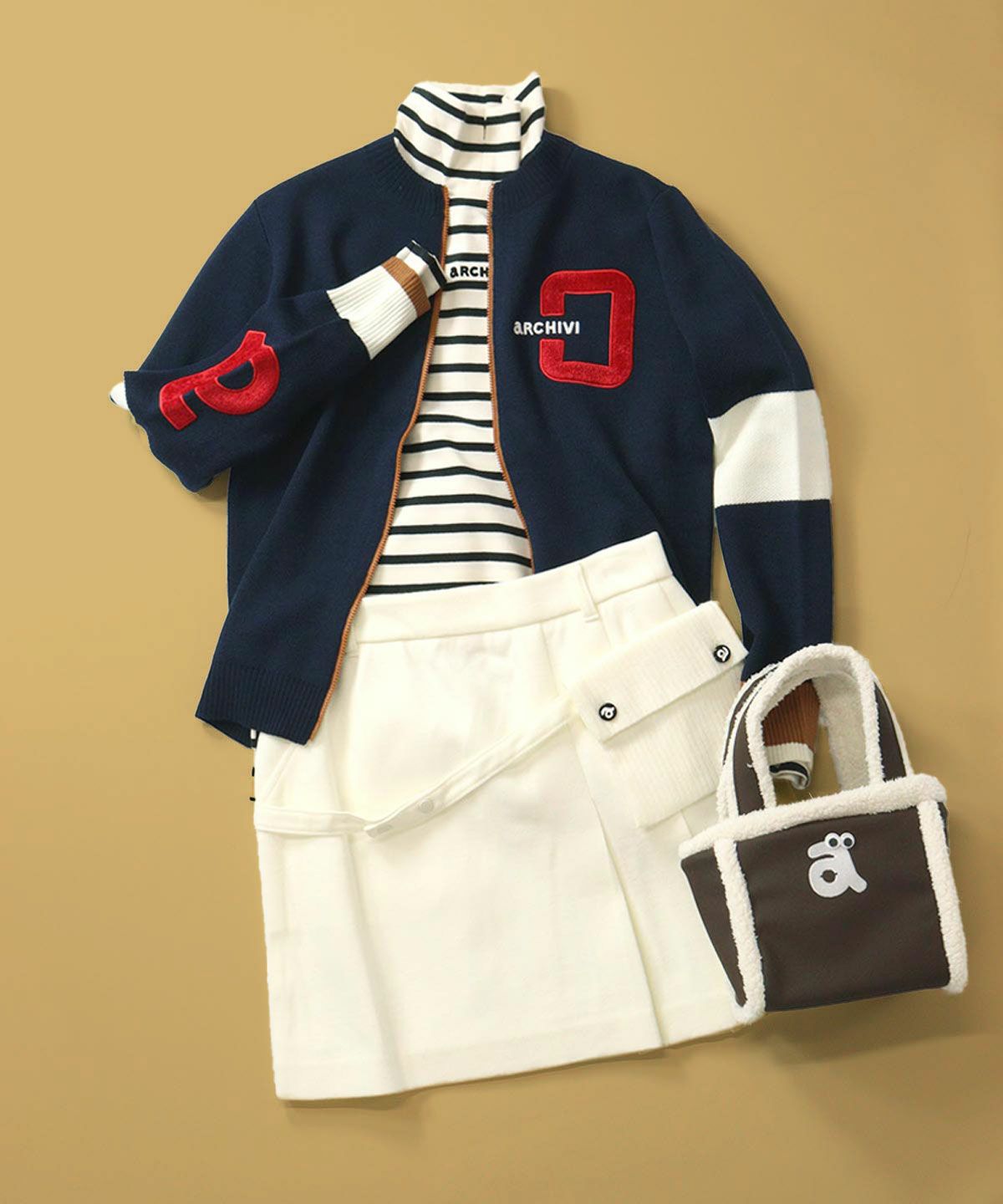 ウール混配色ジップブルゾン|アルチビオ-アウトレット- - ゴルフウェア