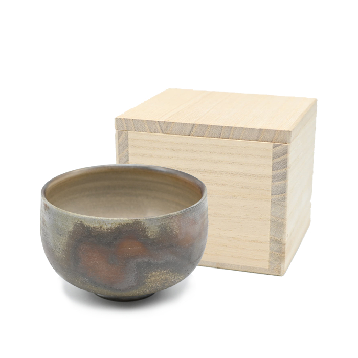 備前焼木の葉抹茶碗（桐箱付き）作家：延原 勝志 - 備前焼通販