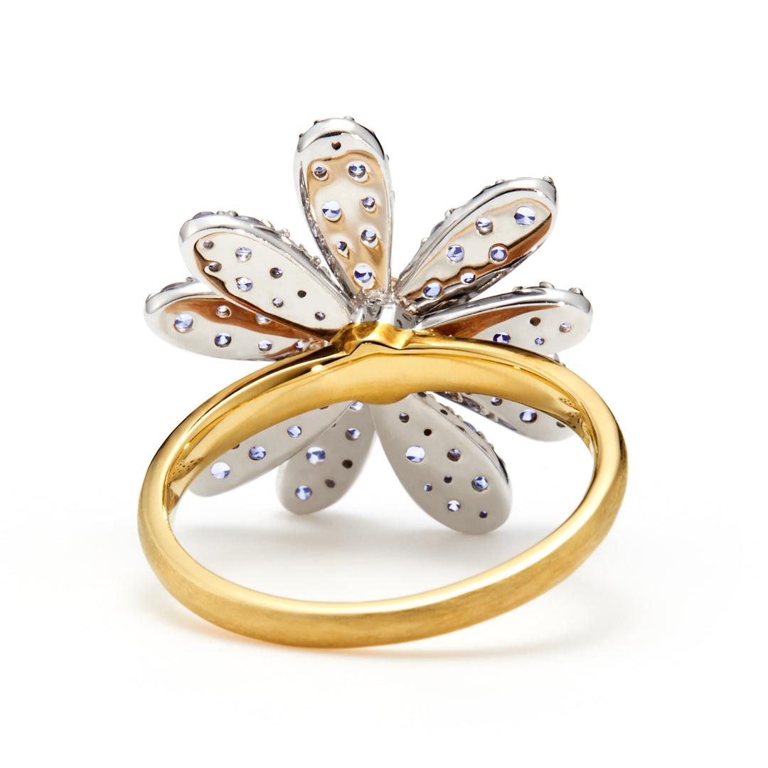 店舗限定】タンザナイト K18×PT リング・フルール