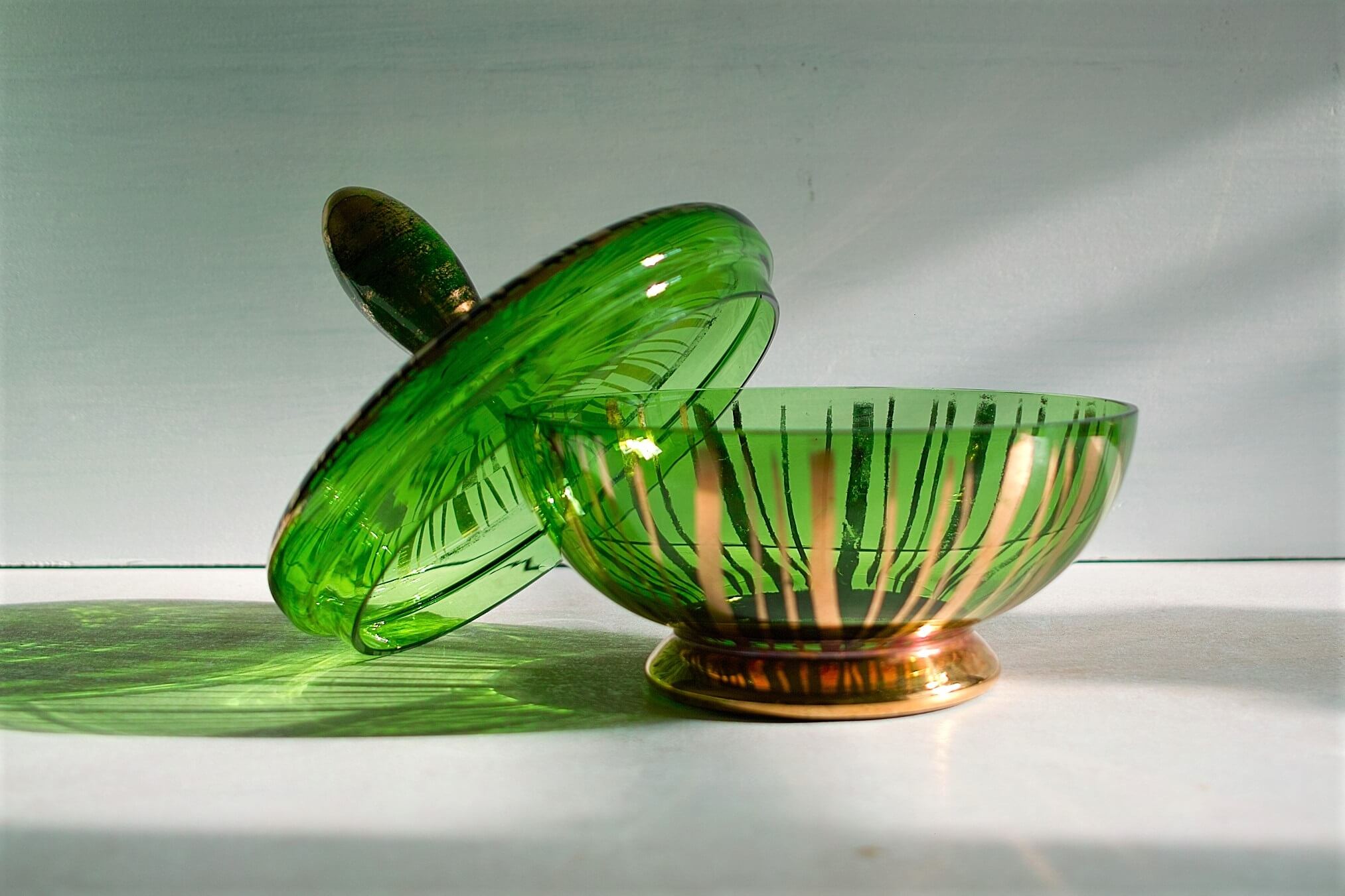 No.8239「ボヘミアガラスのキャニスター/ボンボニエール：チェコ」SOLD