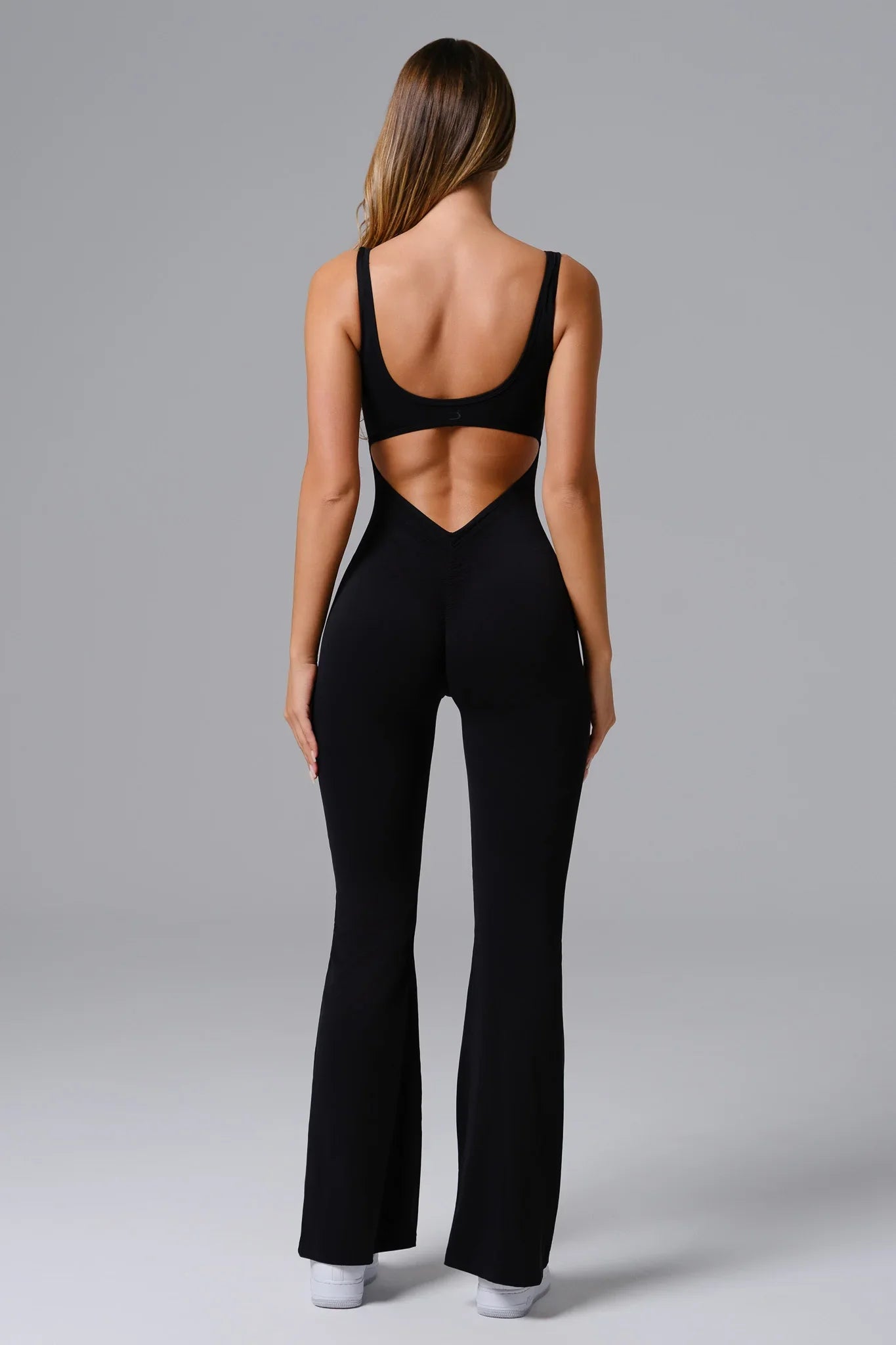 Black Stretch Jumpsuit | Sleeveless & Open Back | BOTA Official