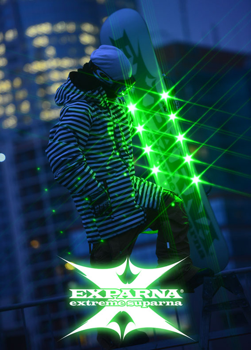 EXPARNA SNOWBOARD】 2013-14 エクスパルナ LEDで光る スノーボード
