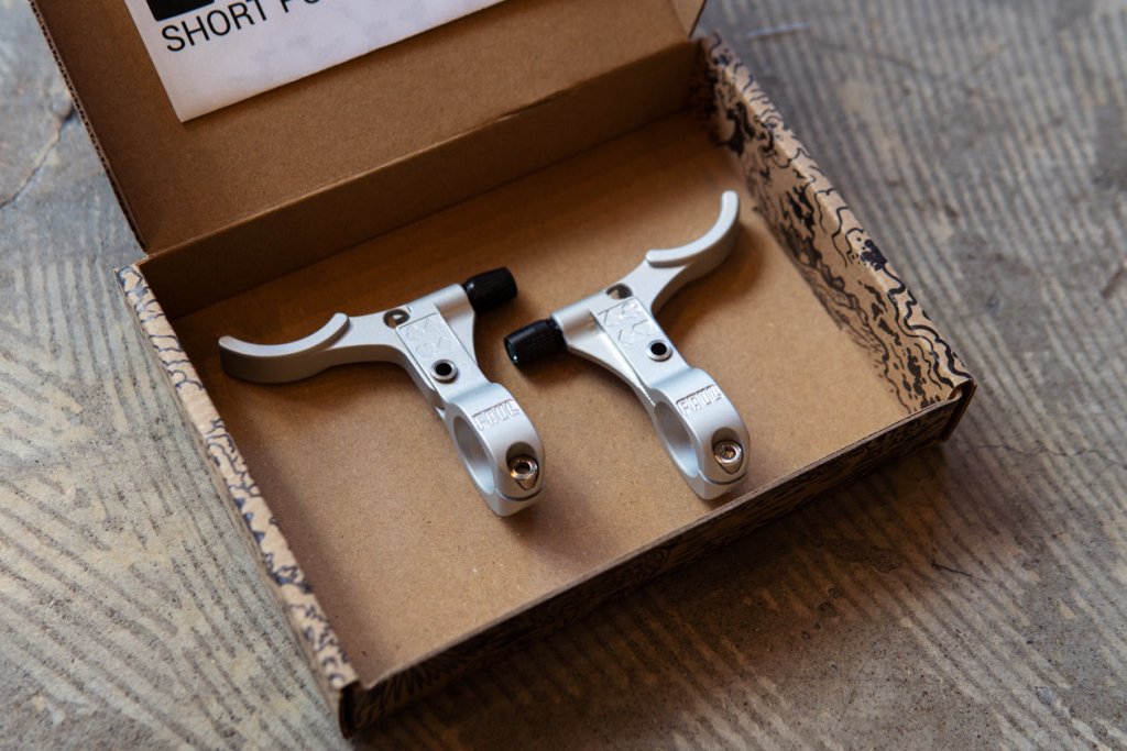 希少左レバー】Paul e-lever ピスト ブルーラグ njs 競輪 PAUL* e