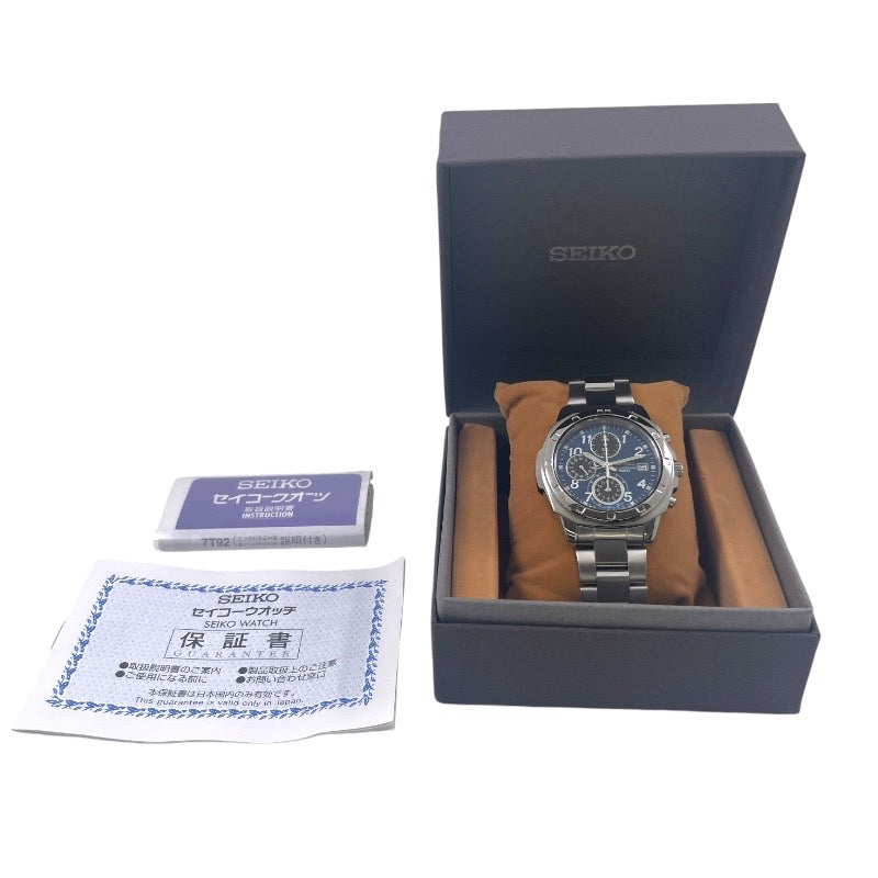 SEIKO】セイコー クロノグラフ 7T92-0CA0 腕時計 ステンレススチール