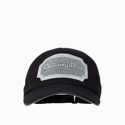 クチュールロゴ ベースボールキャップ ブラック - ブランドジャパン