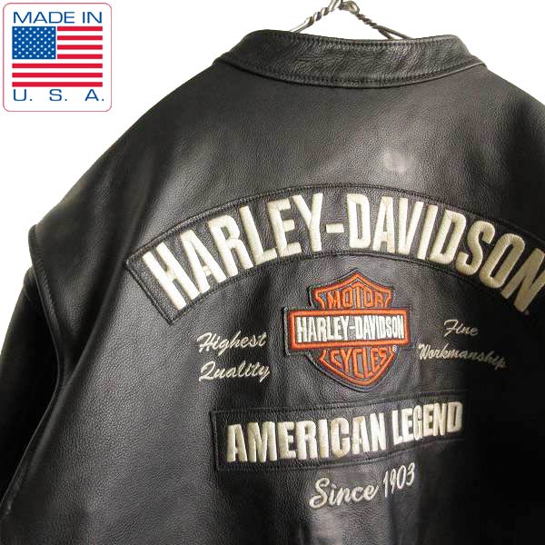 USA製 ハーレーダビッドソン シングル ライダース 肉厚 レザー