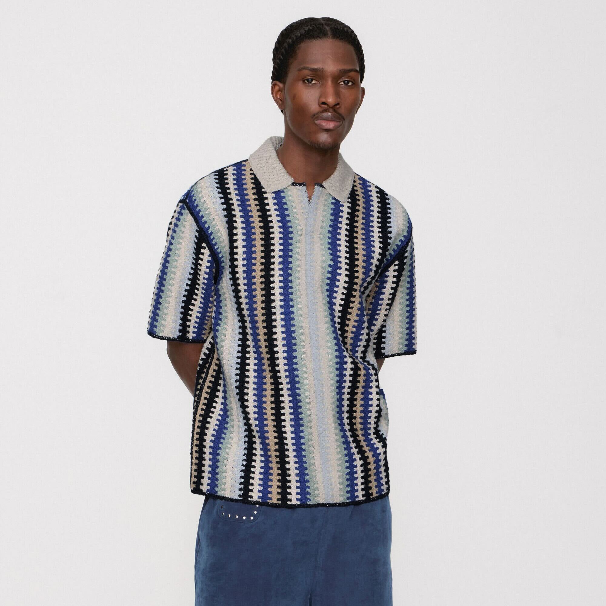 Kith Short Sleeve Keyon Crochet Pullover - Multi – Kith Canada