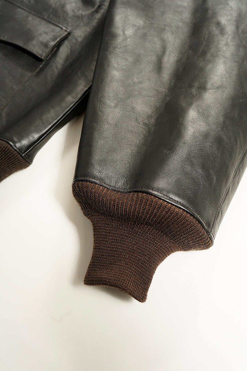 ナイジェル・ケーボン】MAN / A-1ジャケット - ブラウンコアレザー / A