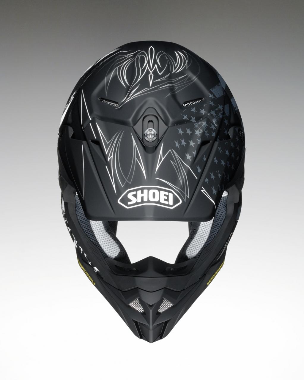 アシンメトリーの無骨グラフィック！ SHOEI VFX-WRにマットブラックの