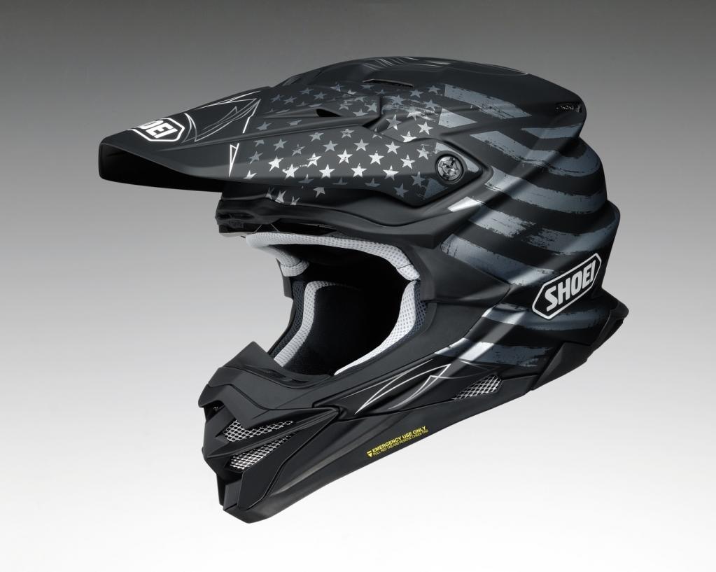 アシンメトリーの無骨グラフィック！ SHOEI VFX-WRにマットブラックの