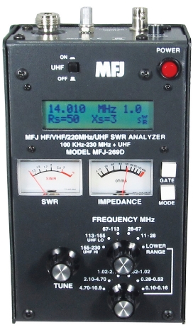 MFJ-269D HF/VHF/UHFアンテナアナライザーNew 0.1～230・415～470MHz