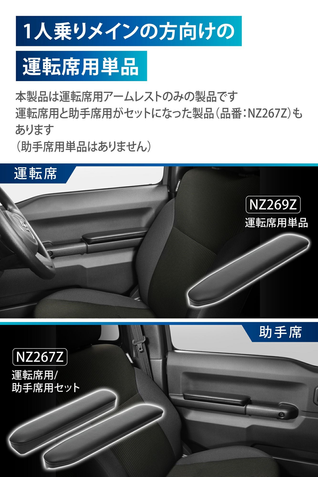 NZ269Z ジムニー専用 ドアアームレスト 運転席用 | カーメイト 公式