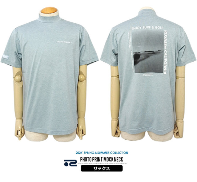 ROSASEN［ロサーセン］PHOTO PRINT MOCK NECK /クールコアバック