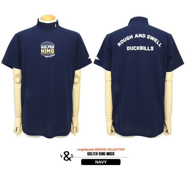 rough&swell［ラフアンドスウェル］GOLFER KING MOCK/半袖モックネック