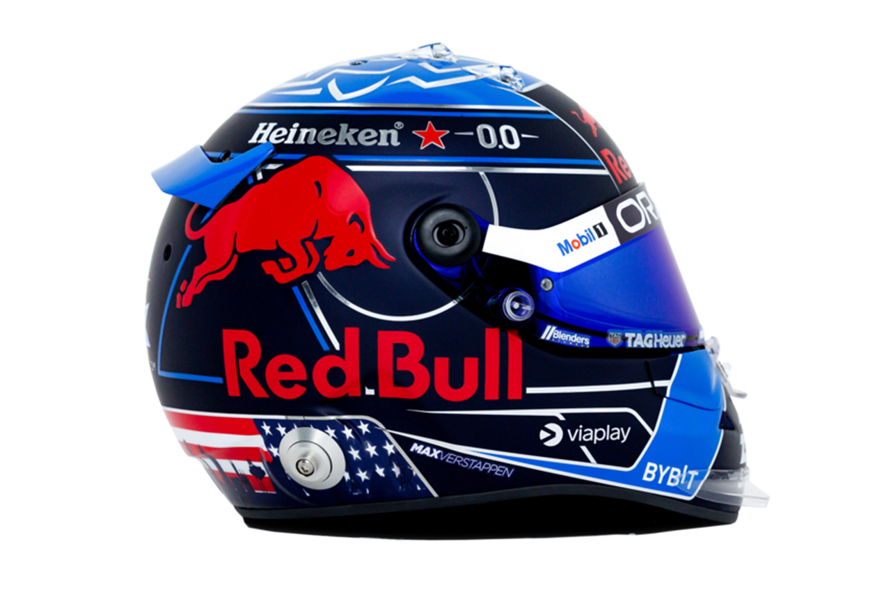 フェルスタッペン、アメリカでの3戦で使用するスペシャルヘルメットを