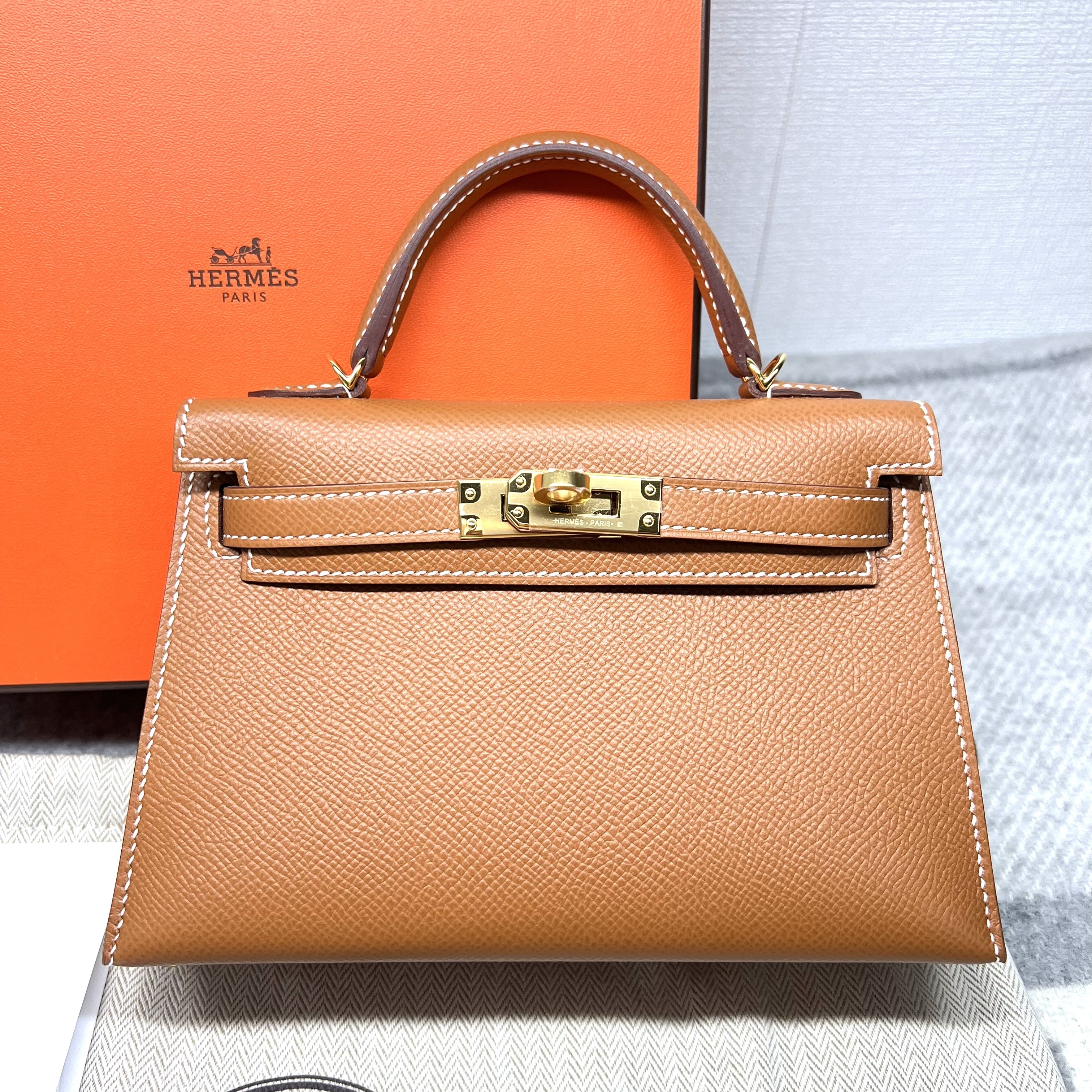 エルメス ミニケリーII GOLD エプソン ゴールド金具 刻印U (HERMES