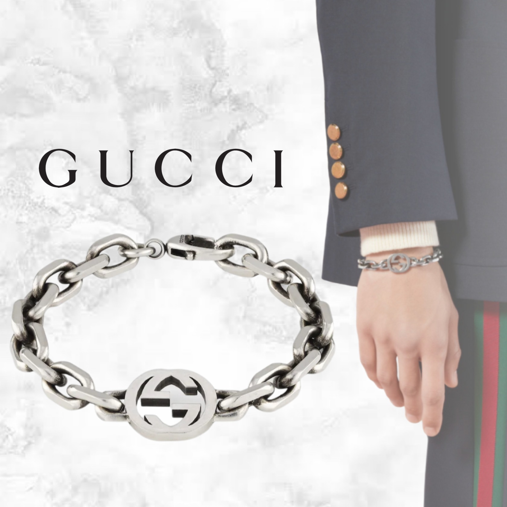 GUCCI】インターロッキングG ブレスレット (GUCCI/ブレスレット