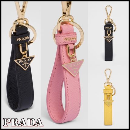 レザー（本革） ピンク系 PRADA(プラダ) キーホルダー・キーリング
