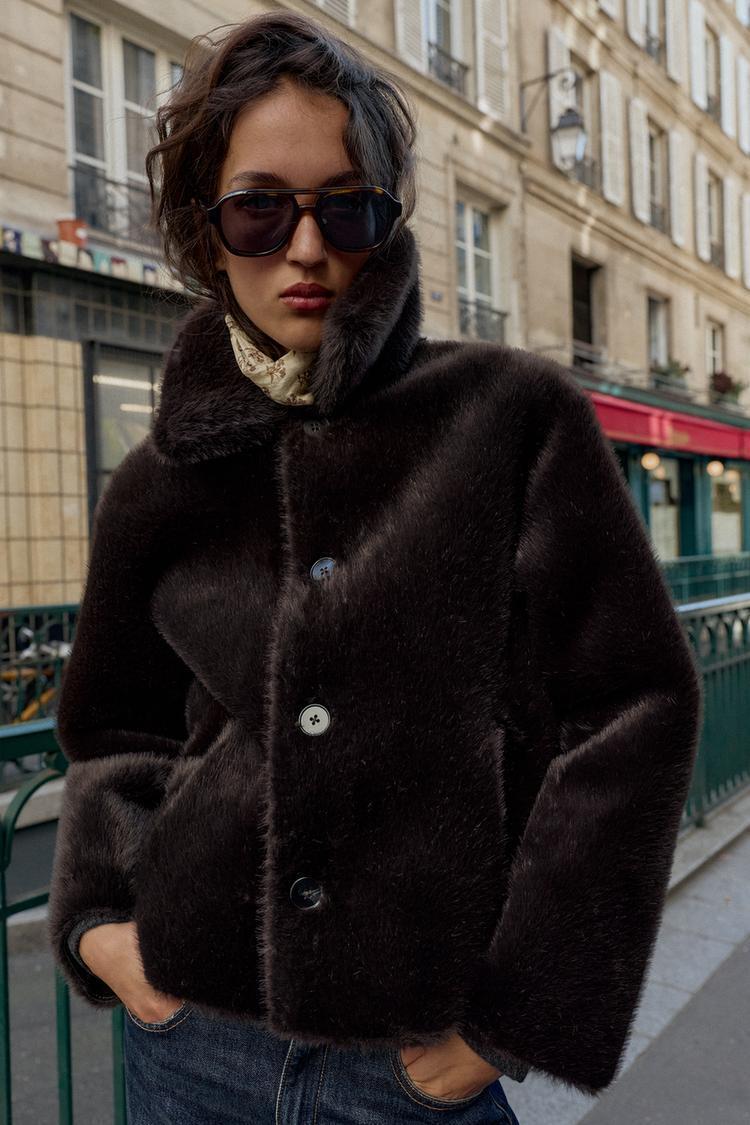 ZARA リバーシブル ダブルフェイス フェイクレザージャケット (ZARA