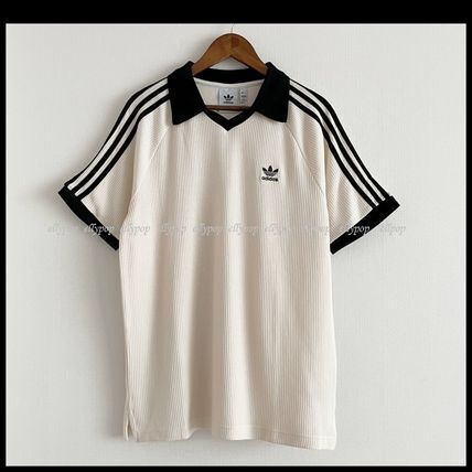 ADIDAS☆WAFFLE KNIT POLO ワッフル アディダス ロゴ ポロシャツ