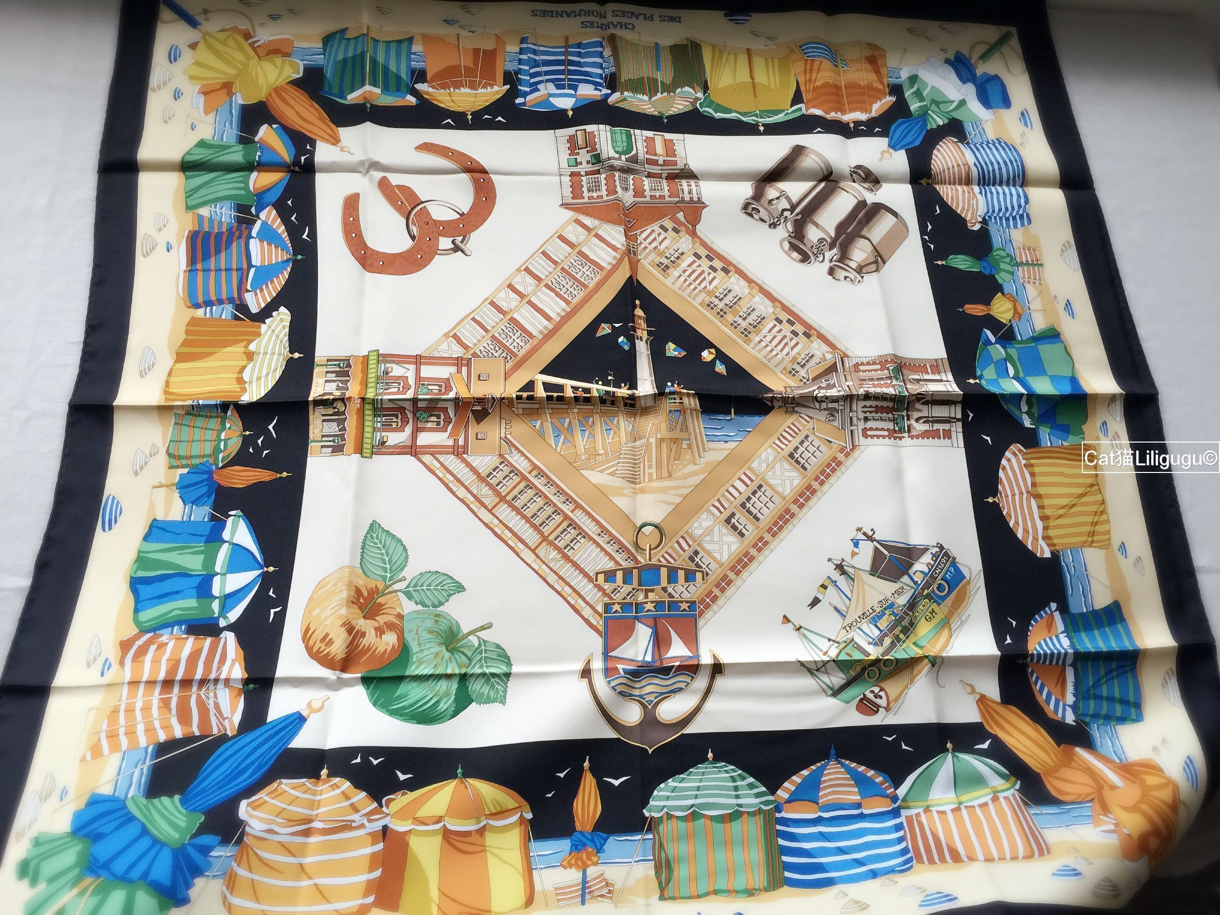 エルメス)カレ90《ノルマンディー海岸の魅力》スカーフ (HERMES