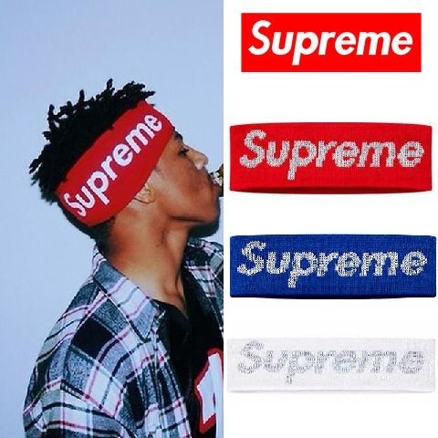 14AW☆Supreme New Era Reflective Logo Headband ヘッドバンド